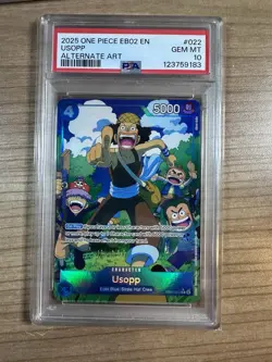 Usopp 2025 One Piece Extra Booster: Anime 25th Collection Alternate Art PSA 10 - Image 1