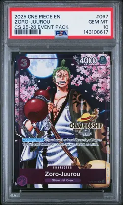 2025 One Piece Championship ZORO-JUUROU CS 2025-26 EVENT PACK #067 PSA 10 - Image 1