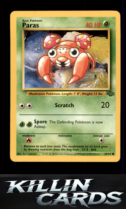 Paras 59/64 Pokemon Common Jungle Card LP - Image 1