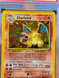 New Cert! PSA 6 Charizard 004/102 Base Set Holo Pokemon Card - Image 3