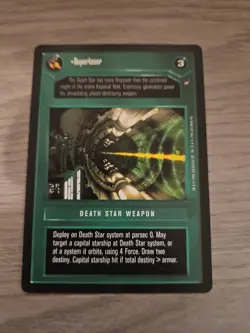 Star Wars CCG Superlaser Black Border R Card Decipher New Hope BB - Image 1