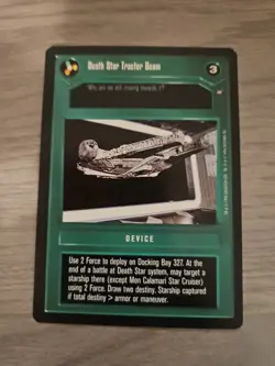 Star Wars CCG Death Star Tractor Beam Black Border R Card Decipher New Hope BB - Image 1