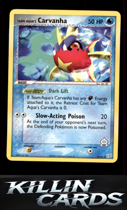 Team Aqua's Carvanha - 25/95 25/95 Pokemon Uncommon Team Magma vs Team Aqua Card - Image 1