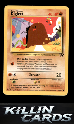 Diglett 52/82 Pokemon Common Team Rocket Card LP - Image 1