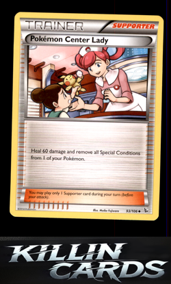 Pokemon Center Lady 93/106 Pokemon Uncommon XY - Flashfire Card LP - Image 1
