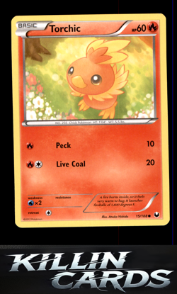 Torchic (15) 15/108 Pokemon Common Dark Explorers Card LP - Image 1