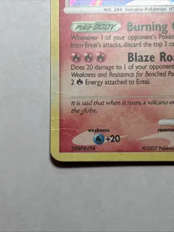 Pokemon Entei TCG Secret Wonders Holo Card 4/132 - Image 4