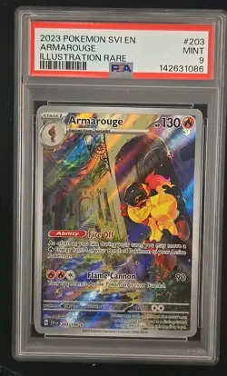 Armarouge 2023 Scarlet & Violet #203/198 Illustration Rare PSA 9 Pokemon Card - Image 1