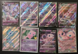 Pokemon Mew & Mewtwo 8-Card Ultra Rare Lot | GX, EX, VMAX | Psychic Legends - Image 1