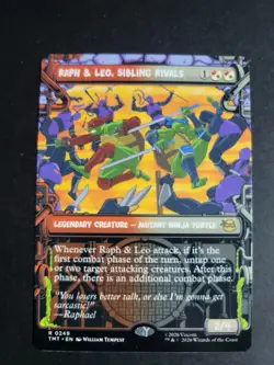 Raph & Leo, Sibling Rivals (Showcase) Rare MTG Ninja Turtles - Image 1