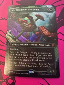 Leonardo Michelangelo Raphael & Donatello Borderless FOIL NM Mythic TMNT MTG - Image 3