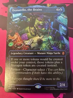 Leonardo Michelangelo Raphael & Donatello Borderless FOIL NM Mythic TMNT MTG - Image 5