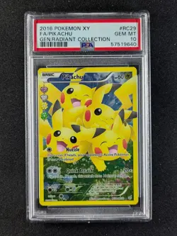 2016 Pokemon PIKACHU RC29/RC32 Generations Radiant Collection Holo ENG PSA 10 - Image 1