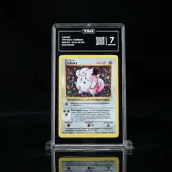 Pokemon TCG Clefairy 005/102 Base Set (Shadowless) Holo Graded NM - Image 1