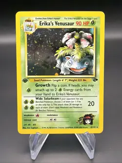Erika's Venusaur - 1st Edition Holo - 4/132 Gym Challenge - Pokemon TCG - 2000 - Image 1