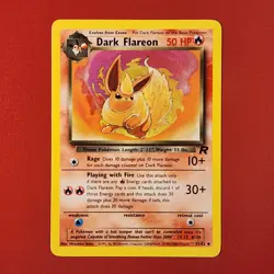 5-08-13 PWE pokemon unplayed 2000 team rocket 35/82 dark flareon . (B) - Image 1