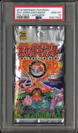 2016 Pokemon Japanese Cp6 - 20th Anniversary Booster Pack - PSA 10 - MINT - Image 1