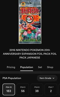2016 Pokemon Japanese Cp6 - 20th Anniversary Booster Pack - PSA 10 - MINT - Image 3