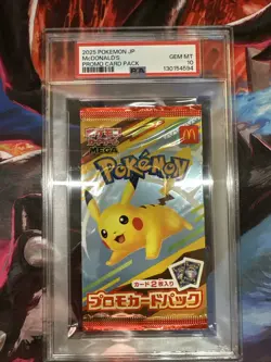 2025 McDonald’s Japanese Pokemon Promo Pack Pikachu PSA 10-Sealed US Seller - Image 1
