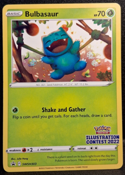 Bulbasaur Illustration Contest 2022 SWSH303 SWSH: Sword & Shield Promo Pokemon - Image 1