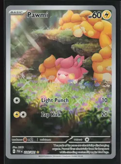 Pawmi 226/091 SV: Paldean Fates Illustration Rare Pokemon TCG NM - Image 1