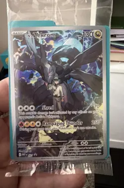 Factory sealed. Pokemon N's Zekrom 031 Promo Full Art Holo Basic Dragon 130HP - Image 1