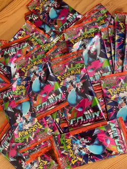 100 Packs Lot Japanese Pokemon Mega Inferno X Booster Packs - Image 2