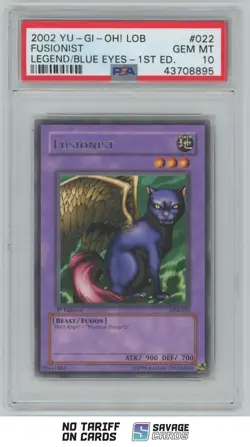 2002 Yu-Gi-Oh Legend/Blue Eyes 1st Edition Fusionist PSA 10 #LOB-022 - Image 1