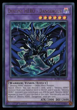 Yugioh Destiny HERO - Dangerous BLHR-EN063 1st Edition Ultra Rare NM - Image 1