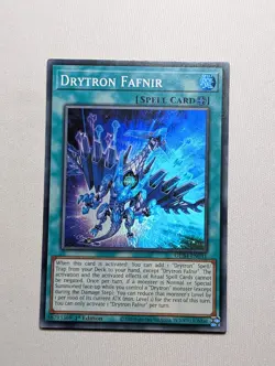 YUGIOH TCG GEIM-EN031 Drytron Fafnir Super Rare 1st Edition LP - Image 1