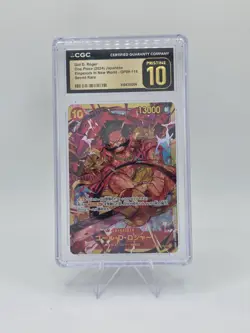 CGC 10 PRISTINE Japanese One Piece 2024 Gol D. Roger OP09-118 A New Emperor SEC - Image 1