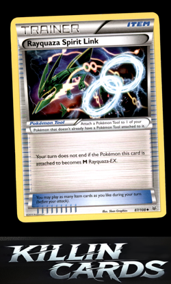 Rayquaza Spirit Link 87/108 Pokemon Uncommon XY - Roaring Skies Card LP - Image 1