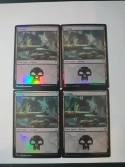 Swamp 4X 382 FOIL Zendikar Rising Basic Land MAGIC THE GATHERING CARD MTG Mint - Image 1