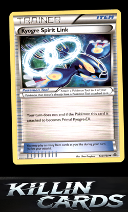 Kyogre Spirit Link 132/160 Pokemon Uncommon XY - Primal Clash Card LP - Image 1
