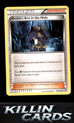 Archie's Ace in the Hole 124/160 Pokemon Uncommon XY - Primal Clash Card LP - Image 1