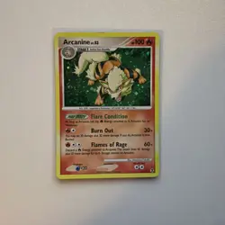 Pokemon TCG Arcanine LV. 53 Rare Holo Card 1/111 Rising Rivals - Image 1