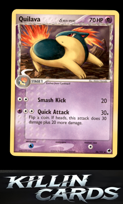 Quilava (Delta Species) 36/101 Pokemon Uncommon Dragon Frontiers Card LP - Image 1