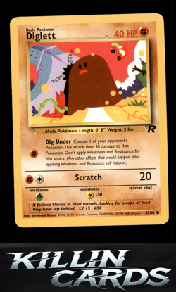 Diglett 52/82 Pokemon Common Team Rocket Card MP - Image 1