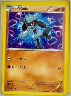 Riolu 75/135 Regular Common Plasma Storm Pokemon Card 2012 LP/EX - Image 1