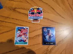 Sealed (Red Bull Double Don!!) One Piece Promotion Cards Foil Luffy/Sticker - Image 1