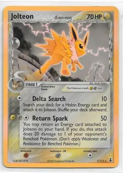Jolteon Holo Foil Delta Species 7/113 Pokemon Card NM-MT Never Played With - Image 1