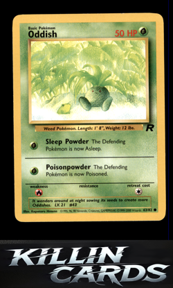 Oddish 63/82 Pokemon Common Team Rocket Card LP - Image 1