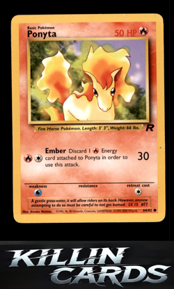 Ponyta 64/82 Pokemon Common Team Rocket Card LP - Image 1