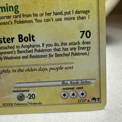 Pokemon TCG Ampharos Holo Rare Card 1/17 Pop Series 7 LP! - Image 3