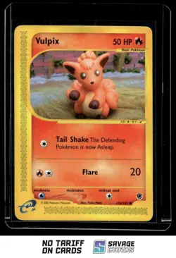 2002 Pokemon E-Card - Expedition Vulpix #136/165 - Image 1