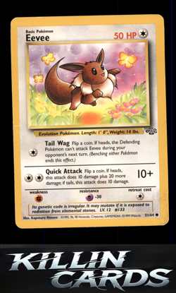 Eevee 51/64 Pokemon Common Jungle Card LP - Image 1