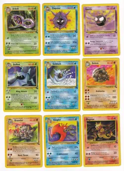 Pokemon Fossil COMPLETE SET Uncommon/Common Vintage WOTC 32 Card Lot MP-NM - Image 2