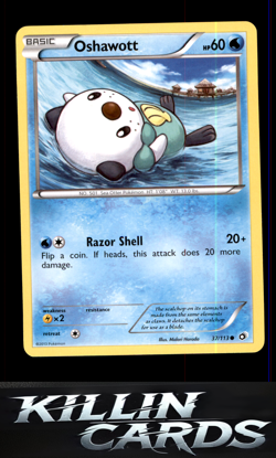 Oshawott 37/113 Pokemon Common Legendary Treasures Card LP - Image 1