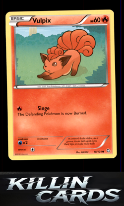 Vulpix 18/124 Pokemon Common Dragons Exalted Card LP - Image 1