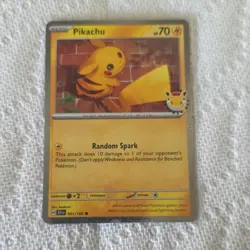 Pikachu 2026 Pokemon Day Promo Pokemon Card 70 HP 051/162 Basic Regular - Image 1